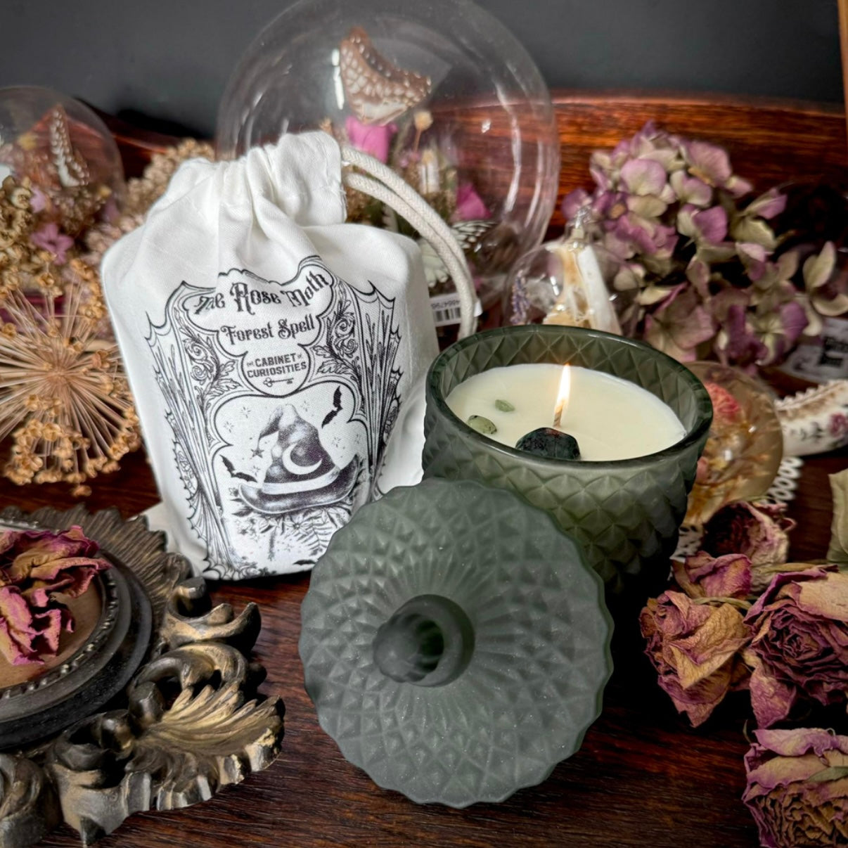 Rose Moth Candle - Forest Spell