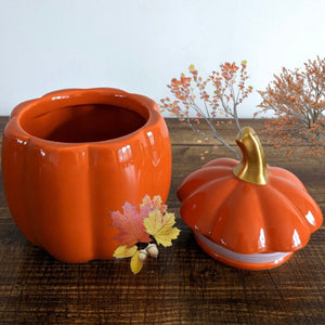 Ceramic Pumpkin Storage Jar